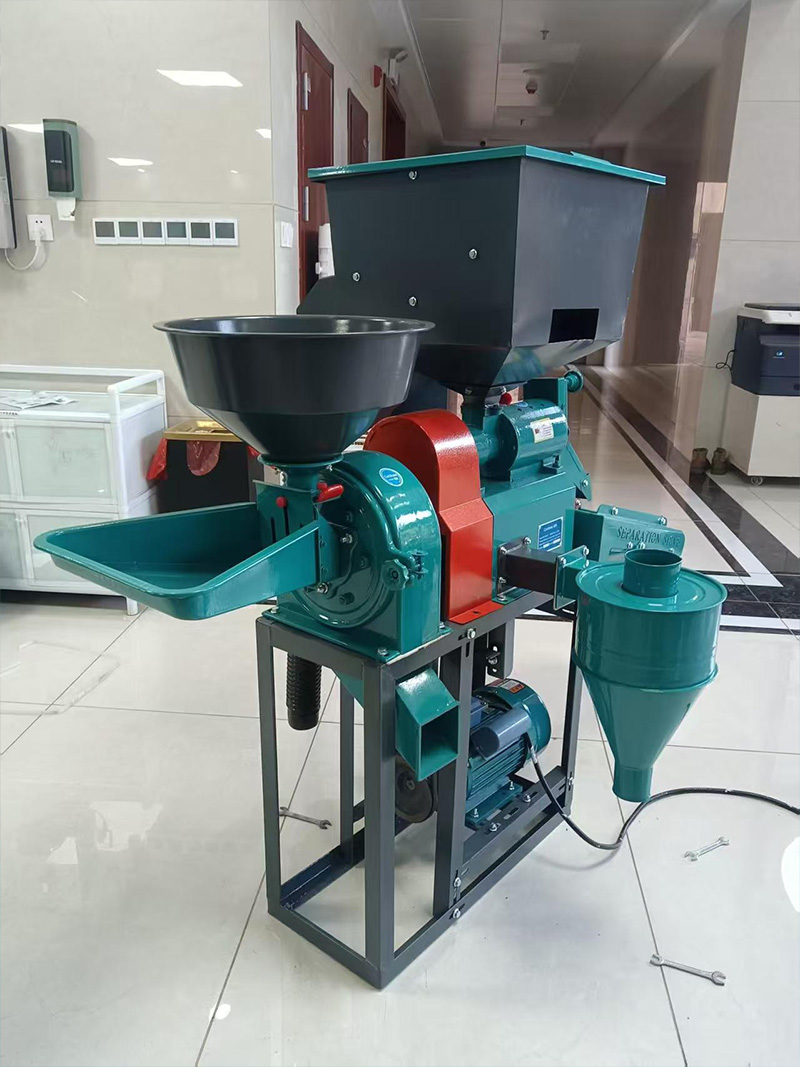 200kg/h Multi-Function Grain Processing Machine with Stone Removal, Rice Milling & Corn Grinding
