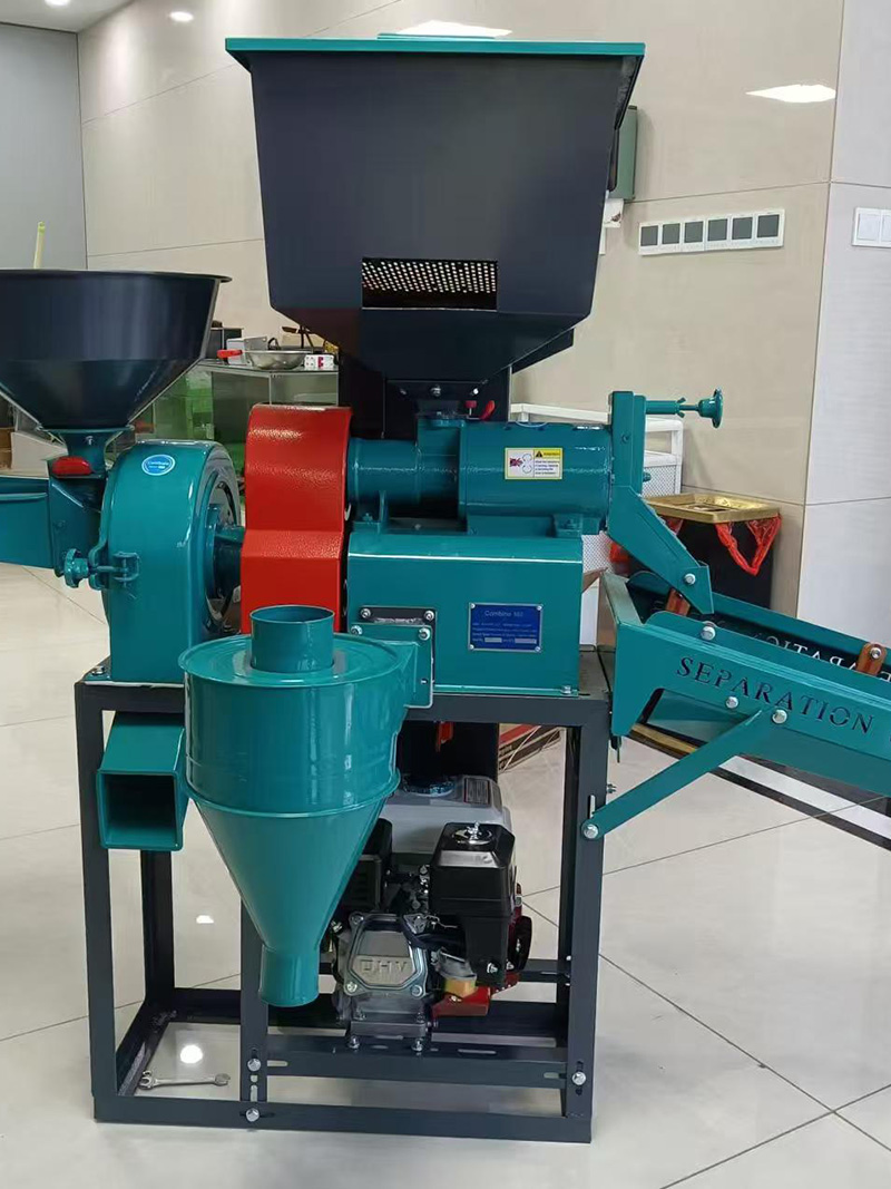 200kg/h Multi-Function Grain Processing Machine with Stone Removal, Rice Milling & Corn Grinding