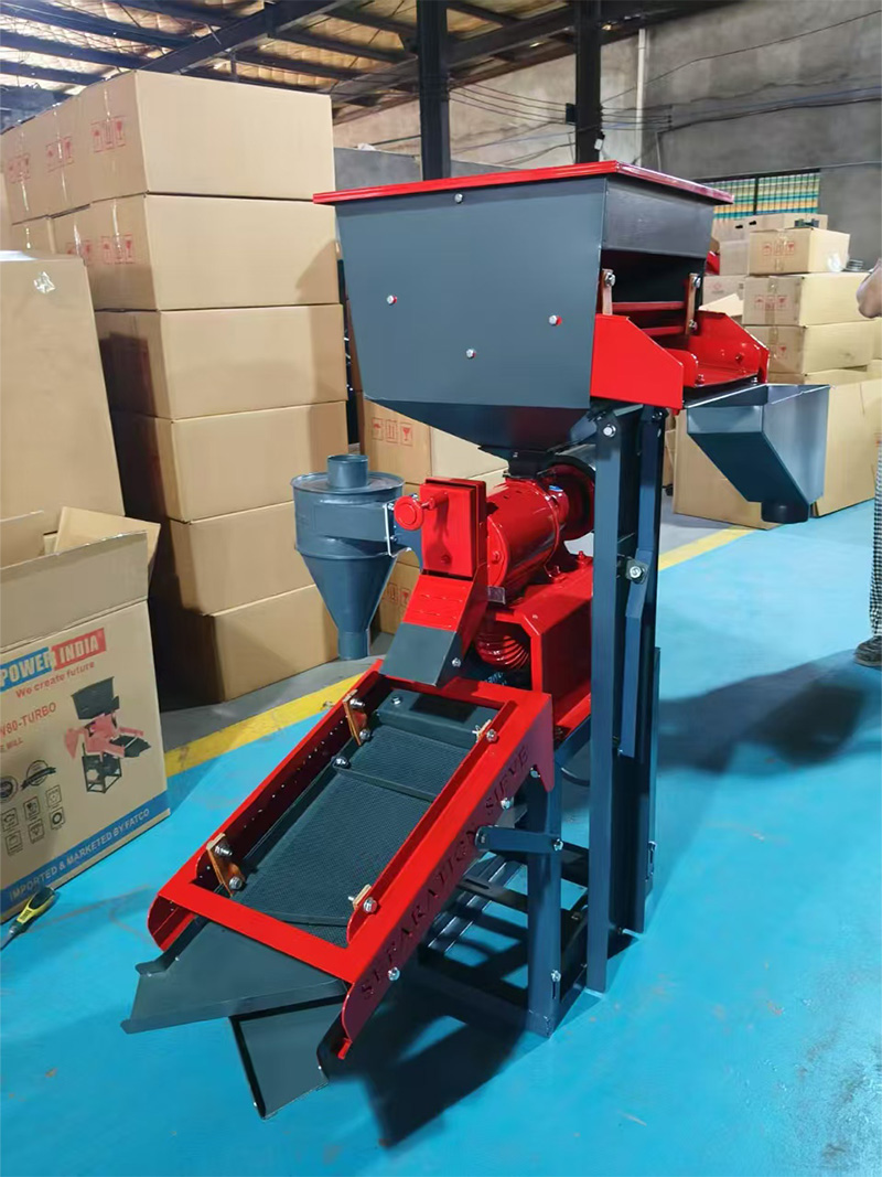 200kg/h Multi-Function Grain Processing Machine with Stone Removal, Rice Milling & Corn Grinding